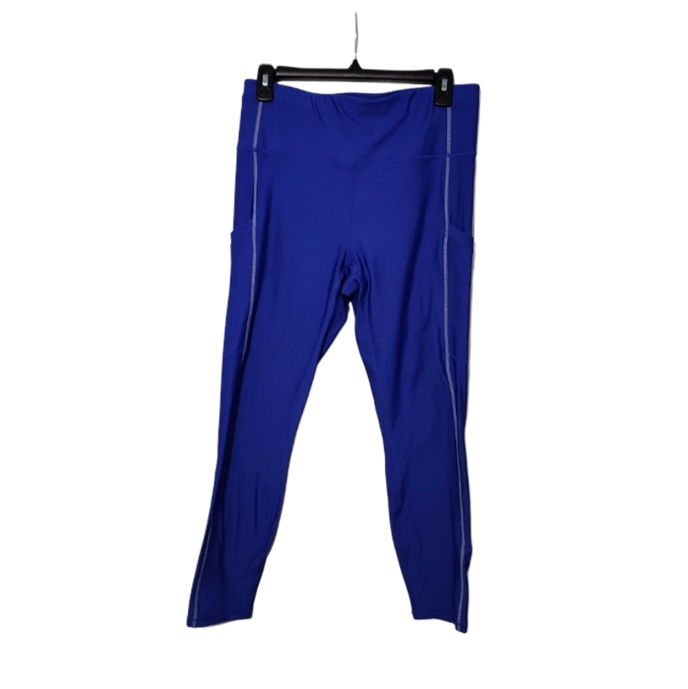 Fabletics  Women's L   Leggings  Moisture Wicking  Therma-Flex Blue
